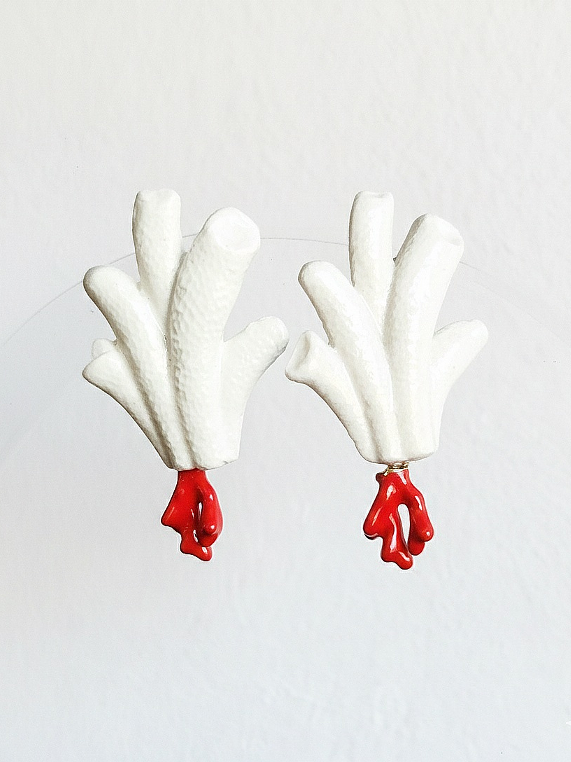 Aros Anemona blanca coral 1