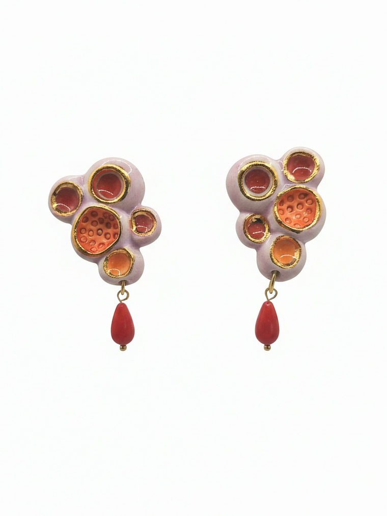 Aros Anemona malva neon 1