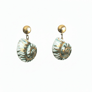 Aros Caracola sol oro