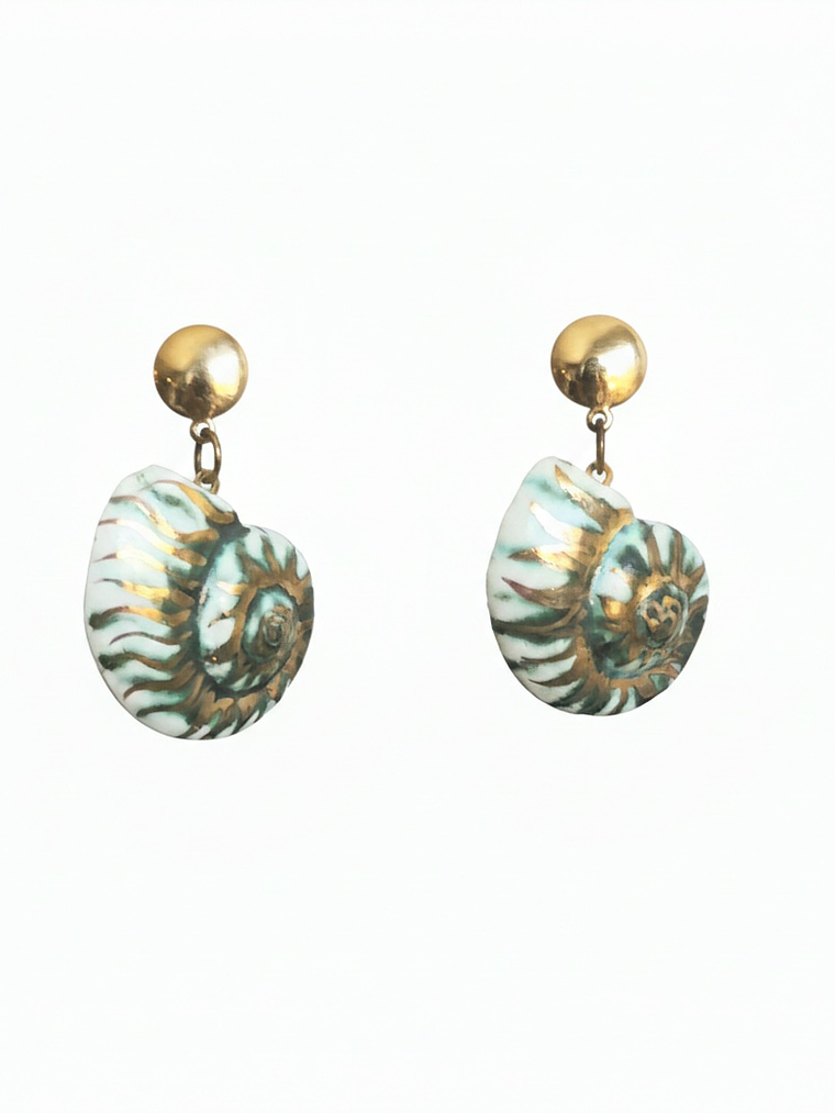 Aros Caracola sol oro 1