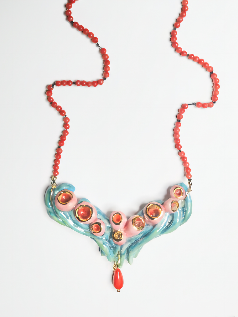 Collar Flora Marina Coral 2