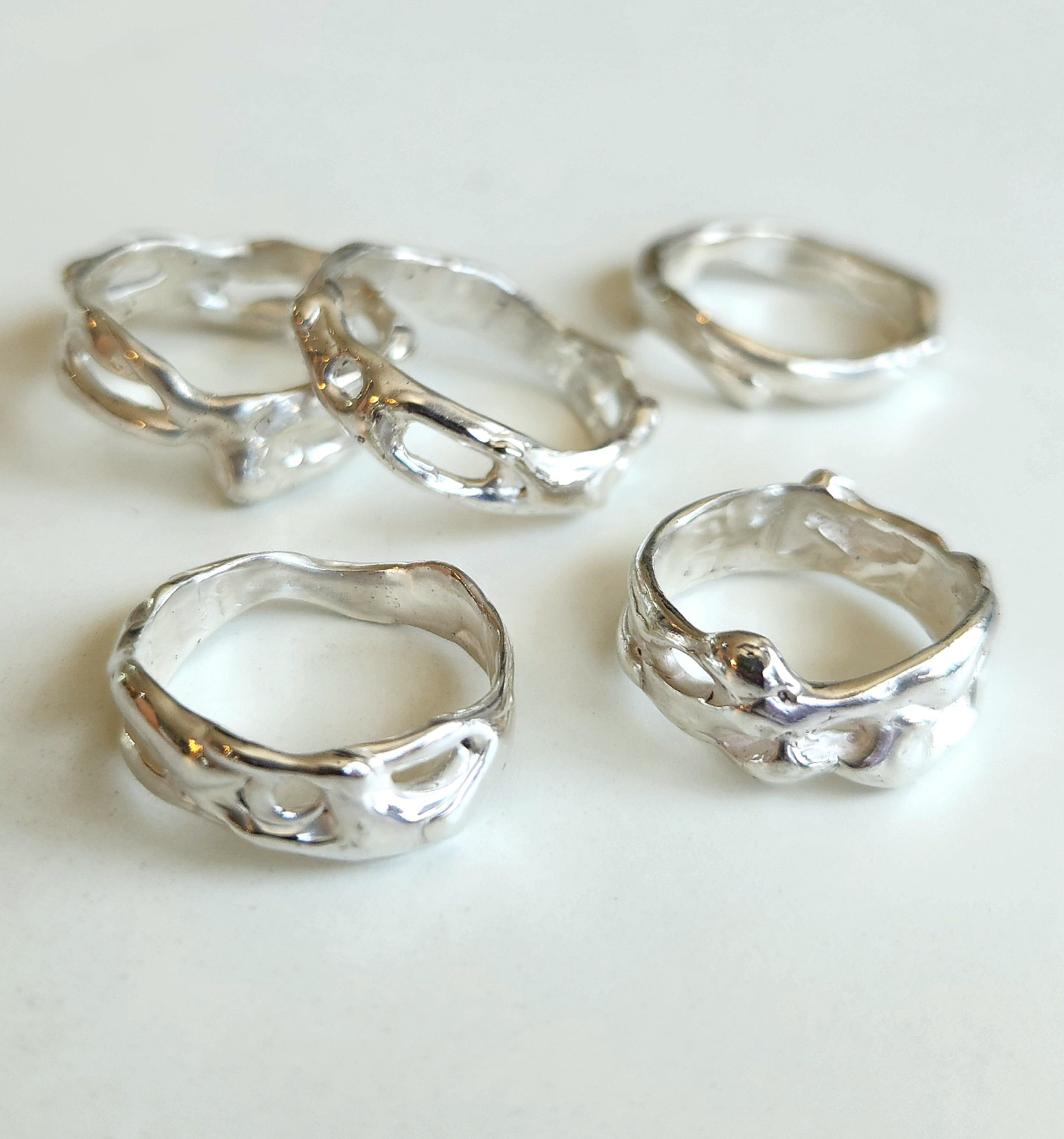 Anillos Orgánicos plata