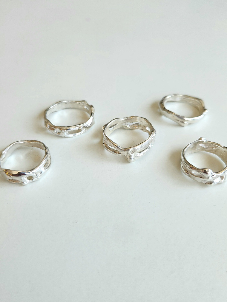 Anillos Orgánicos plata 2