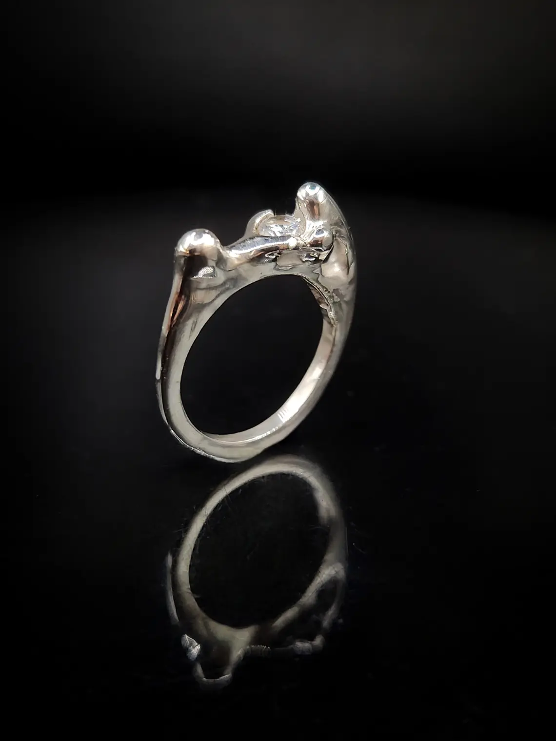 Anillo alto Moizanita 1