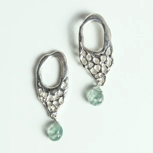 Aros organza Turmalina