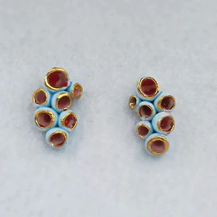 Aros Anemona Turquesa