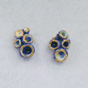 Aros Anemona Azul