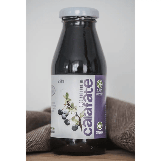 Disfruta el Poder Antioxidante del Jugo Artesanal de Calafate Endulzado con Stevia - 250cc en Botella Boca Ancha
