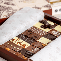 Chocolates Finos - Caja con Chocolates Surtidos 16 barritas distintos sabores de 400 g