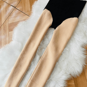 Panty efecto piel con faja HDM