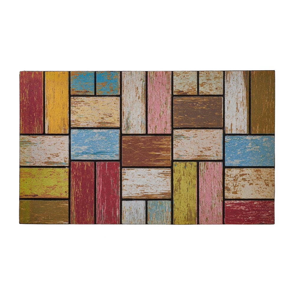 Limpiapies rectangular 45x75 cm Madera rojo