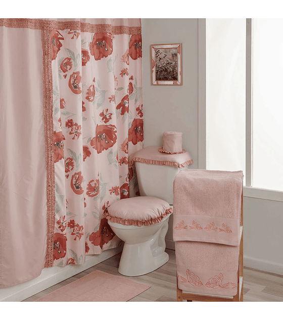 Accesorios baño 3 piezas Catalina Rosado