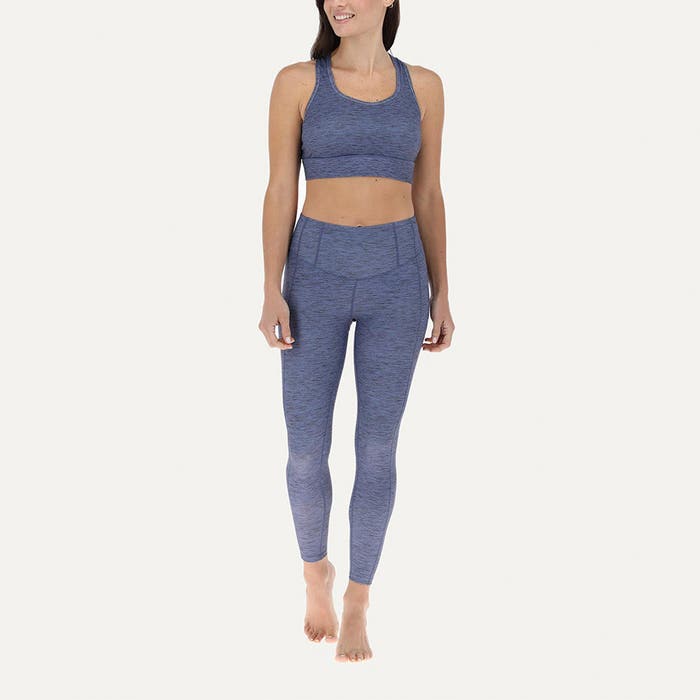 Calza pretina alta azul indigo