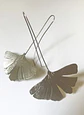 Aros o Pendientes   de hoja Gingko Biloba clásicas  - Miniatura 4