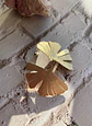 Aros o Pendientes de  hoja de  Ginkgo Biloba  pegada - Miniatura 1