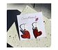 Aros o Pendientes de corazón de cobre esmaltado al fuego “corazón enamel