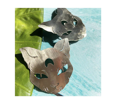 Aros o Pendientes de gato “gato lunar"