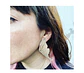 Aros o Pendientes alas grabadas doradas o plateadas - Miniatura 3