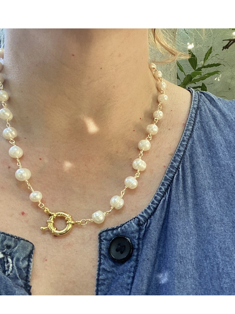 Collar perlas de río  3