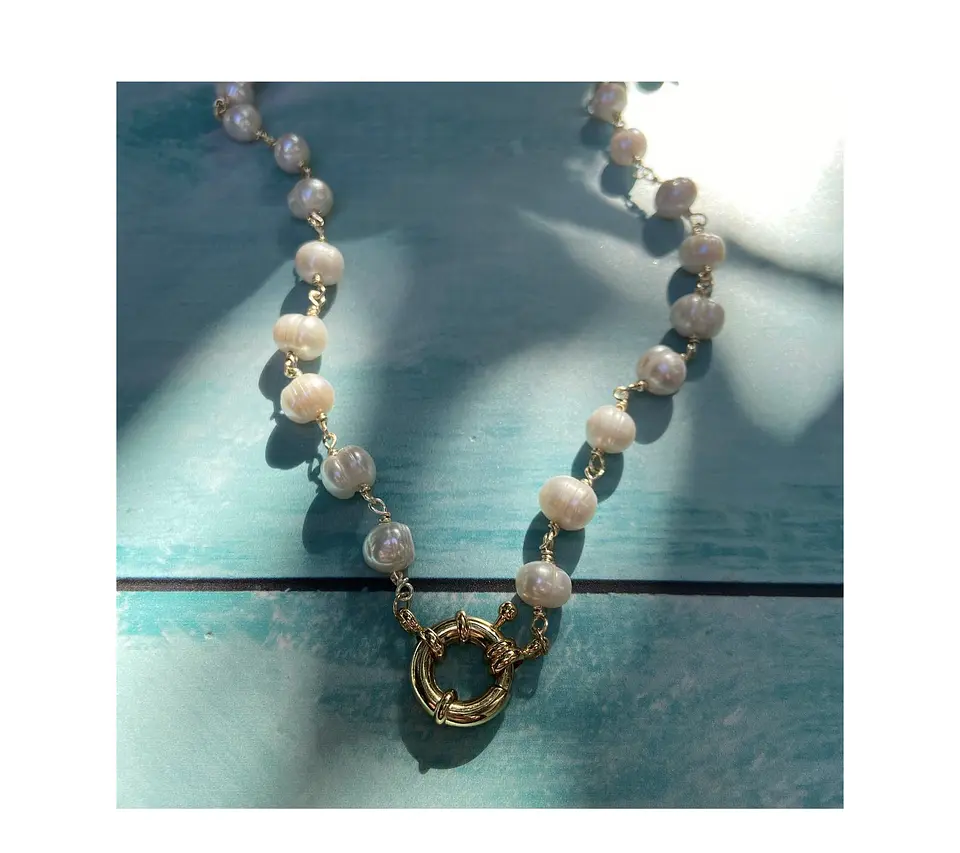 Collar perlas de río  1