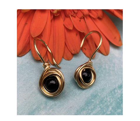 Aros o Pendientes  nido turmalinas 