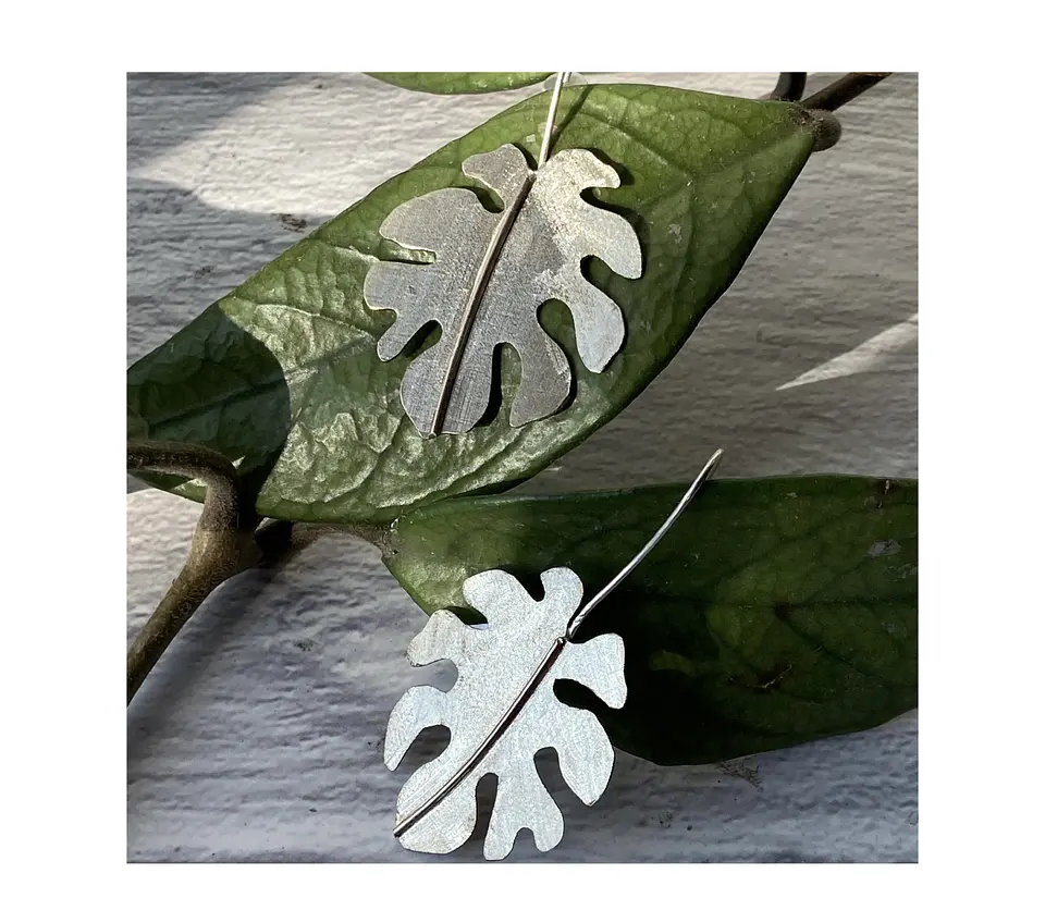 Aros o Pendientes  Monstera petit 1
