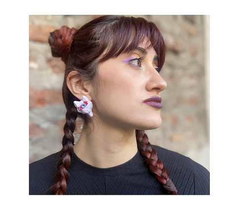 Pendientes loba foxylobi floreada 