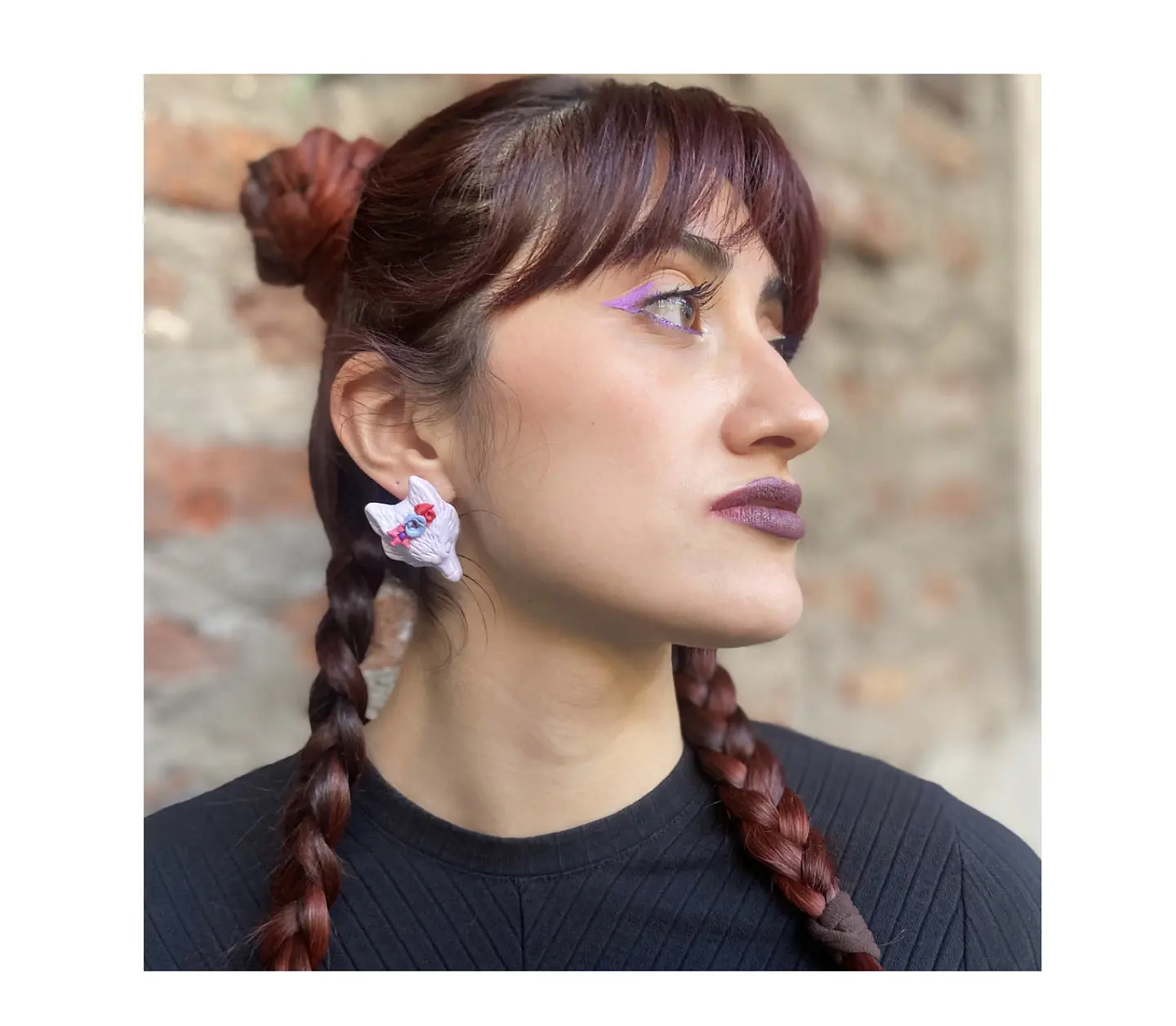 Pendientes loba foxylobi floreada  2