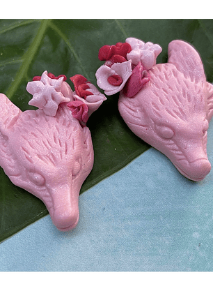 Pendientes loba foxylobi floreada 