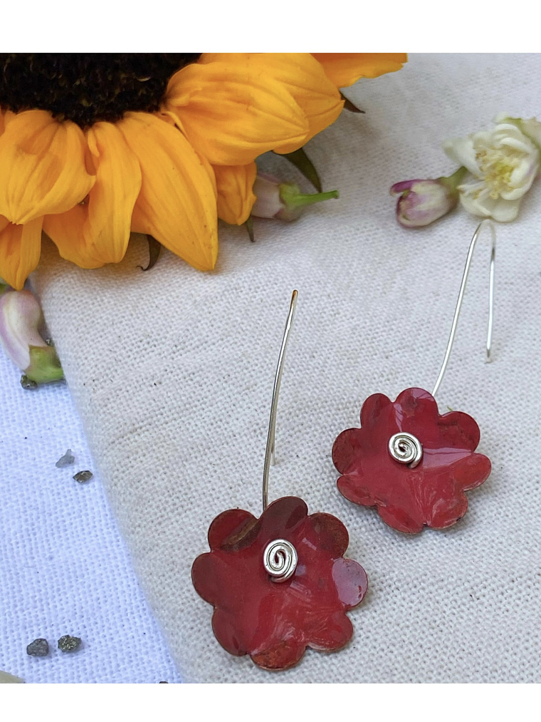 Pendientes Aros mini flor  “mini fleur