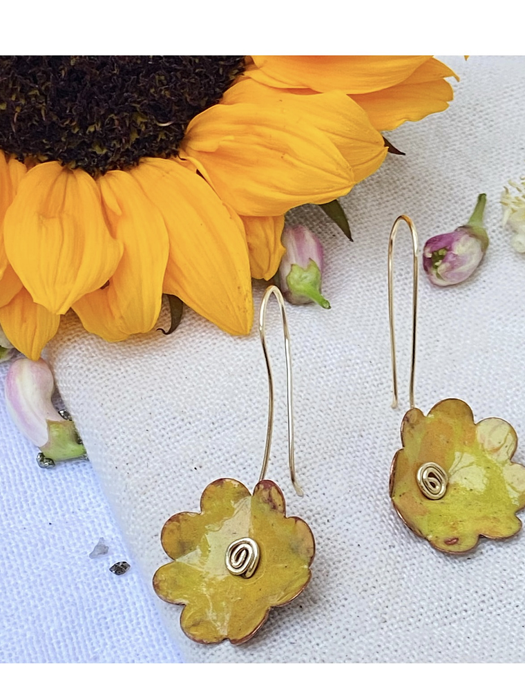 Pendientes Aros mini flor  “mini fleur