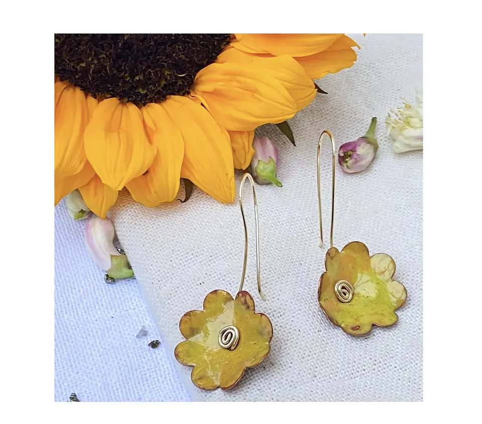 Pendientes Aros mini flor  “mini fleur