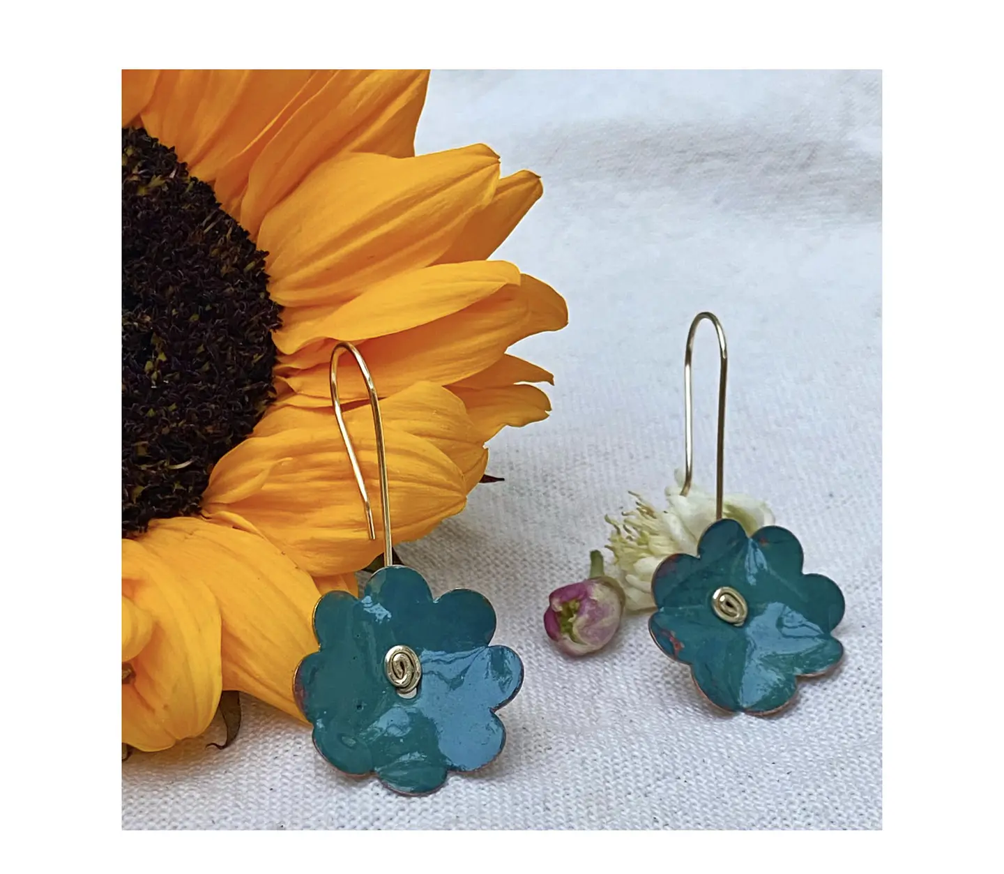 Pendientes Aros mini flor  “mini fleur