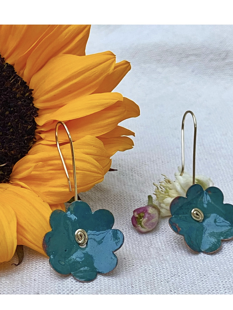 Pendientes Aros mini flor  “mini fleur