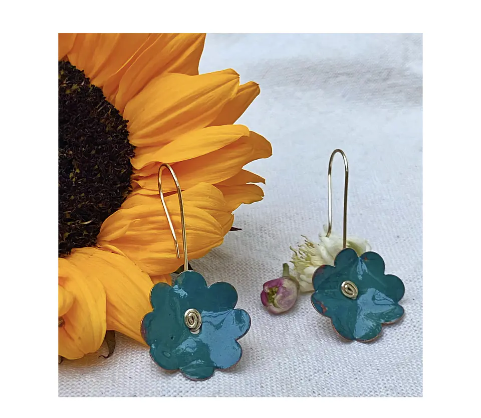 Pendientes Aros mini flor  “mini fleur