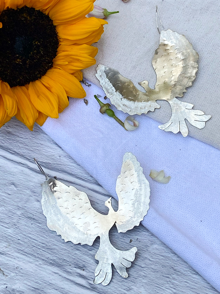 Aros o Pendientes de ave fénix  1