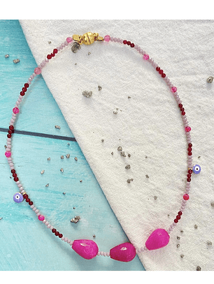 Collar  ágatas y cristales 