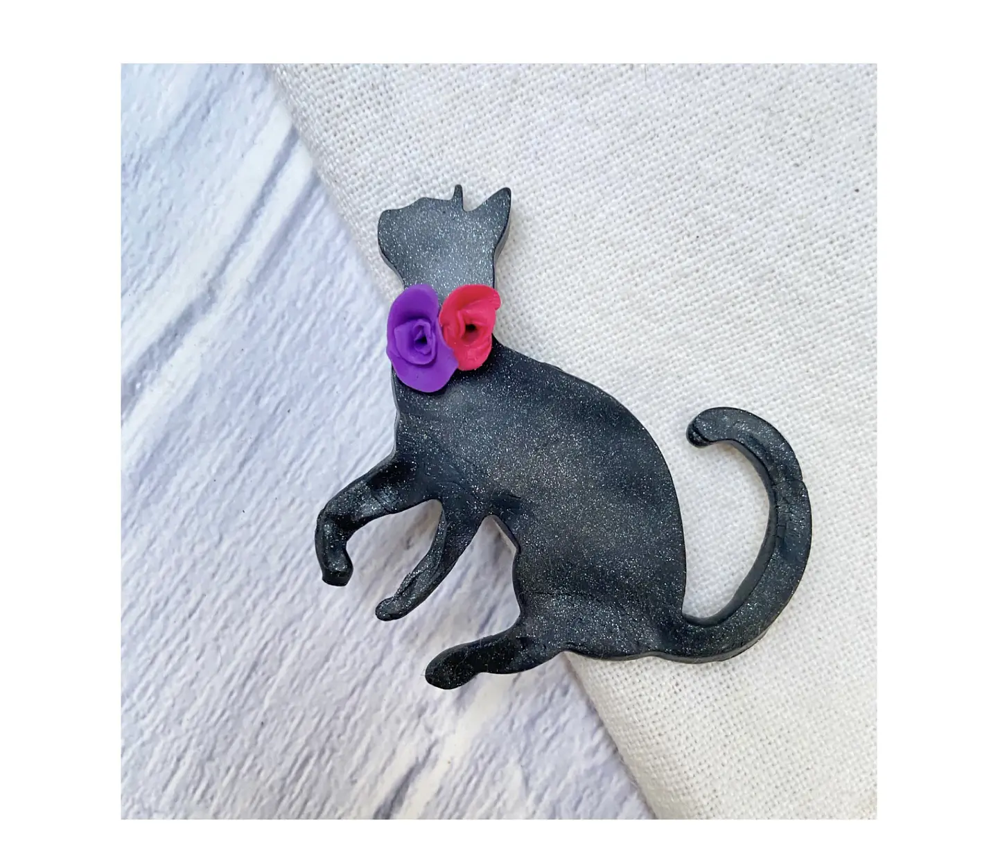 Prendedor Gato michi clay 2