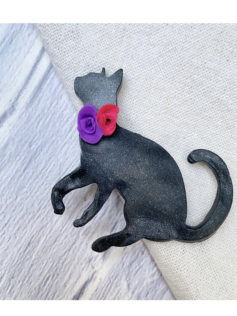 Prendedor Gato michi clay 2