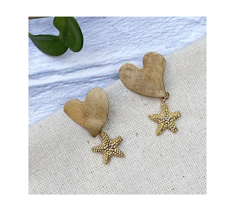 Aros corazón estrella 