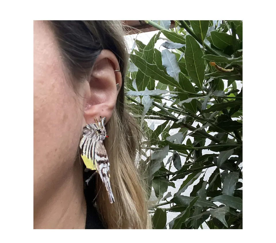 Pendientes o Aros  Pájaro Cachudito Chileno 2