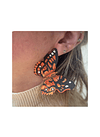 Pendientes o Aros mariposas ilustradas,  Mariposa colorada Chilena