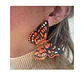 Pendientes o Aros mariposas ilustradas,  Mariposa colorada Chilena - Miniatura 2