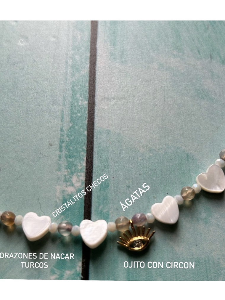 Gargantilla corazones nacar 2