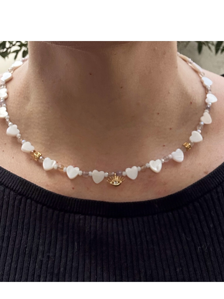 Gargantilla corazones nacar 3