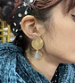 Pendientes Circulo herraje y piedras o perlas naturales - Miniatura 6