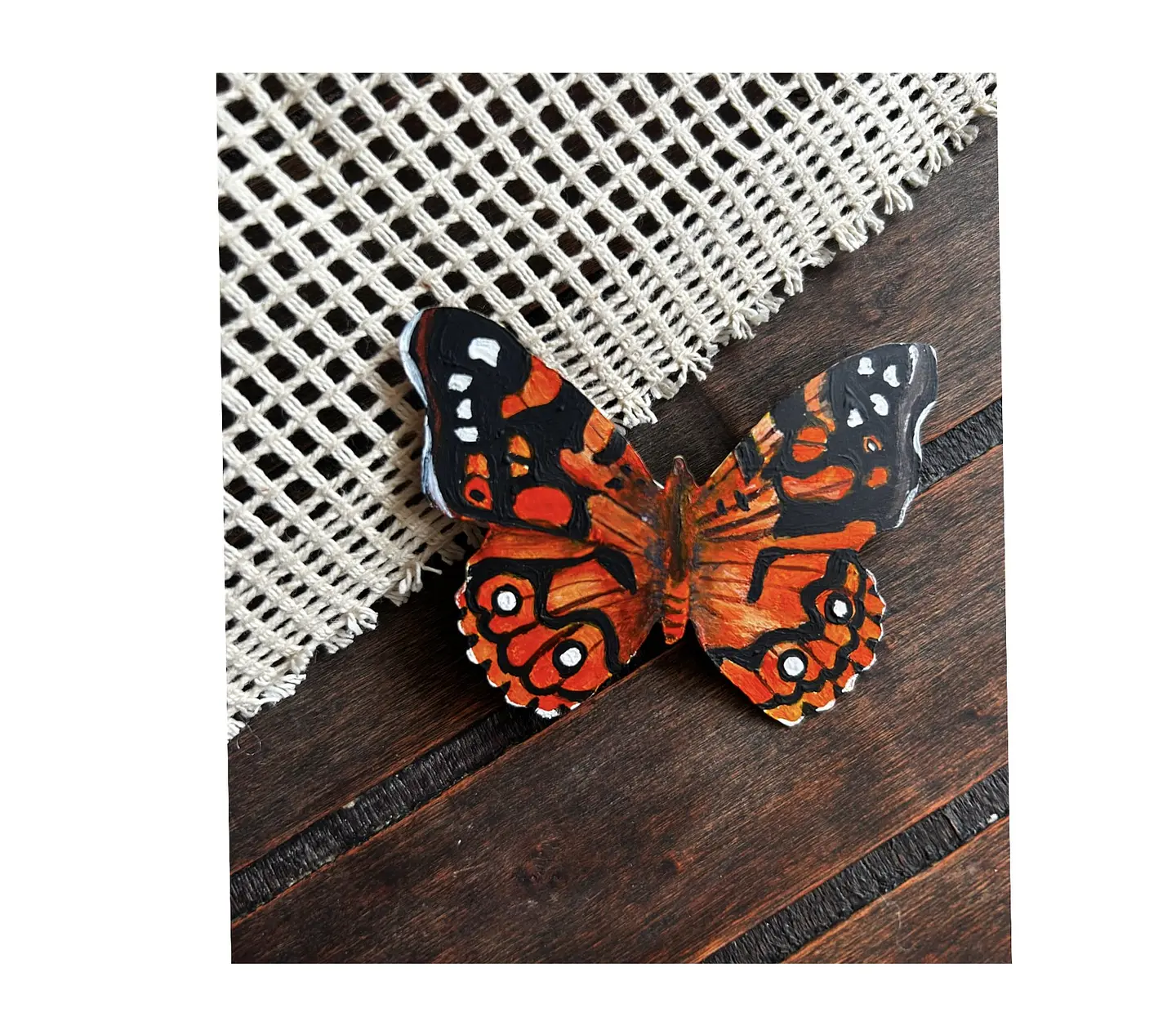 Prendedor de Fauna Chilena “Mariposa Colorada” 1