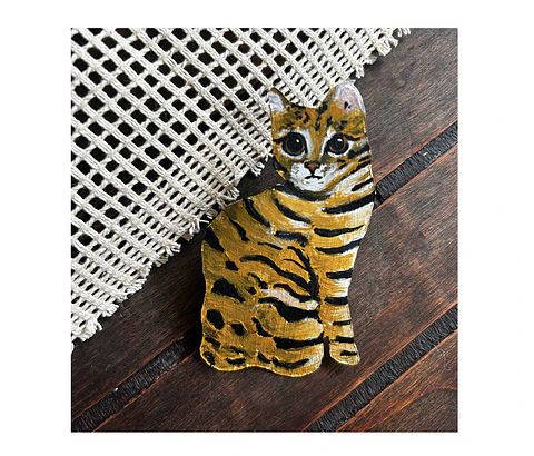 Prendedor de Fauna Ilustrada “Gato Güiña”