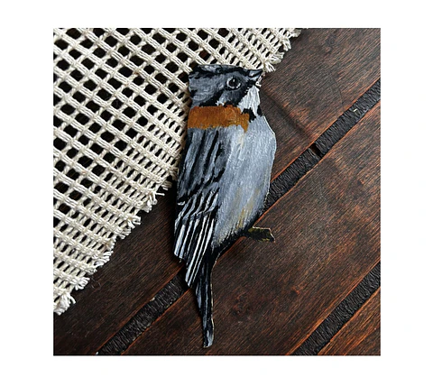 Prendedor de Fauna  ilustrada “Chincol”