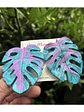 Aros o Pendientes de Monsteras clay  - Miniatura 6